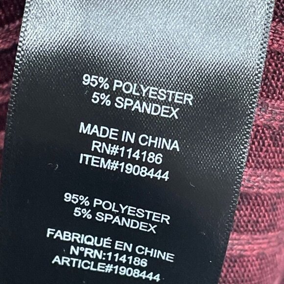 Frye Burgundy Tiered Long Sleeve Ribbed Dress XS Women d0678 - Picture 3 of 9